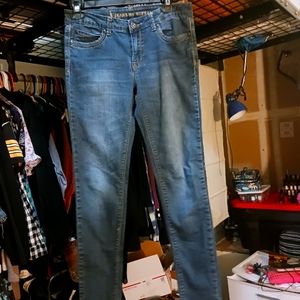 Buffalo Dark Wash Zipped Back Pockets Skinny I-Jeans